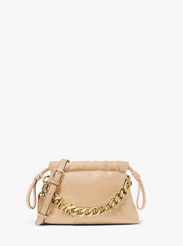 Damske Spojková Taška Michael Kors Lina Extra-Small Faux Leather Hnede - Kabelky Michael Kors Vypredaj | ONTYX-6109